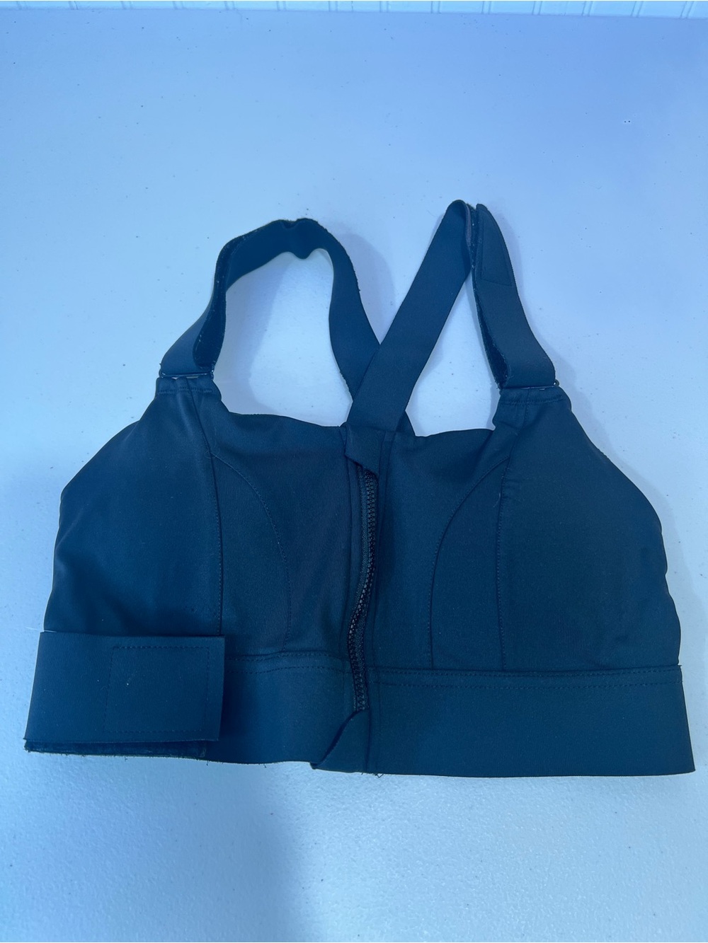 lululemon athletica Black Zip-Front Active Sports Bra